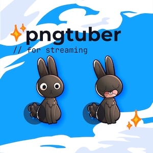 PNGtuber brown bunny  // twitch vtuber, youtube streaming, furry friends collection, rabbit
