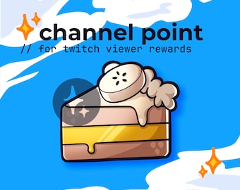 Bananenkuchenkanalpunkt // kawaii Belohnungssymbol, Geburtstags-Emote, Obstkanalpunkt, Bananenkanalpunkt, Essensunterabzeichen, gelbes Twitch