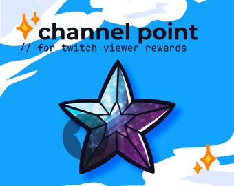 crystal star twitch channel point space gem // kawaii reward icon, galaxy favorite react emote, twitch gem badges, star emoji, galaxy coin