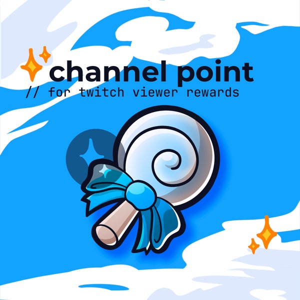 magical lollipop twitch channel point // kawaii reward icon, magical girl emote, candy channel point, twitch badges, anime sub badges