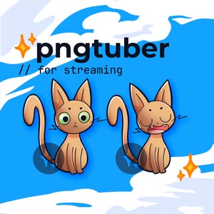 PNGtuber ginger cat  // twitch vtuber, youtube streaming, furry friends collection