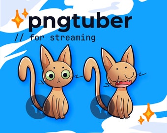 PNGtuber gatto rosso // twitch vtuber, streaming su YouTube, raccolta di amici pelosi