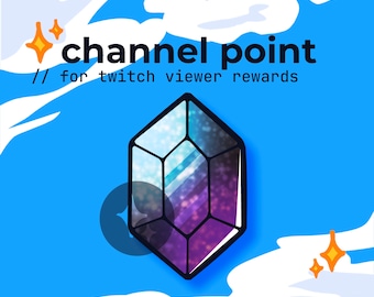 twitch channel point galaxy crystal gem // kawaii reward icon, space rupee emote, twitch gem badges, dnd sub badges, adventure coin
