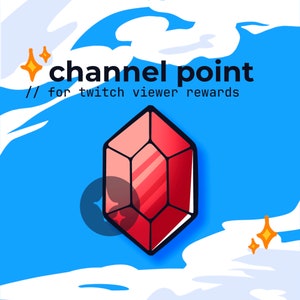 Ruby Red Rupee Channel Point Emote Crystal Gem Sub Badges for Twitch (Digital Download)