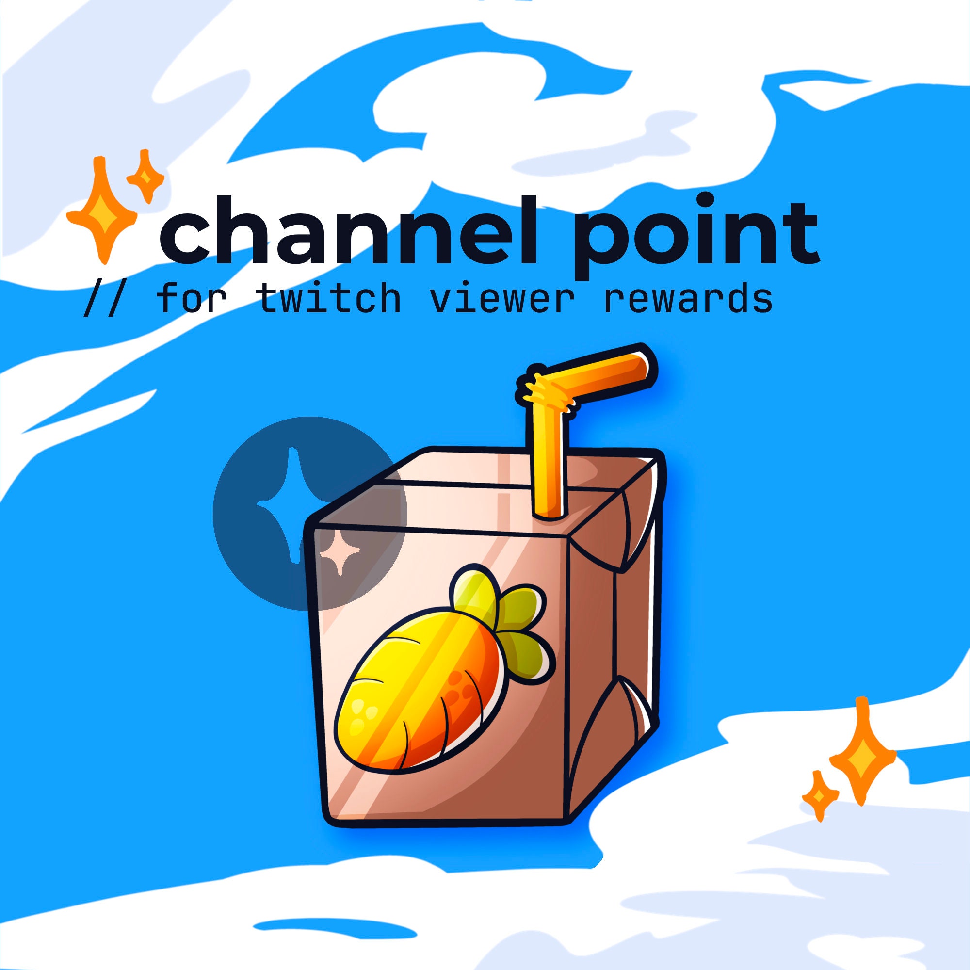 Carrot Juice Box Channel Point // Kawaii Bunny Reward Icon, Rabbit ...