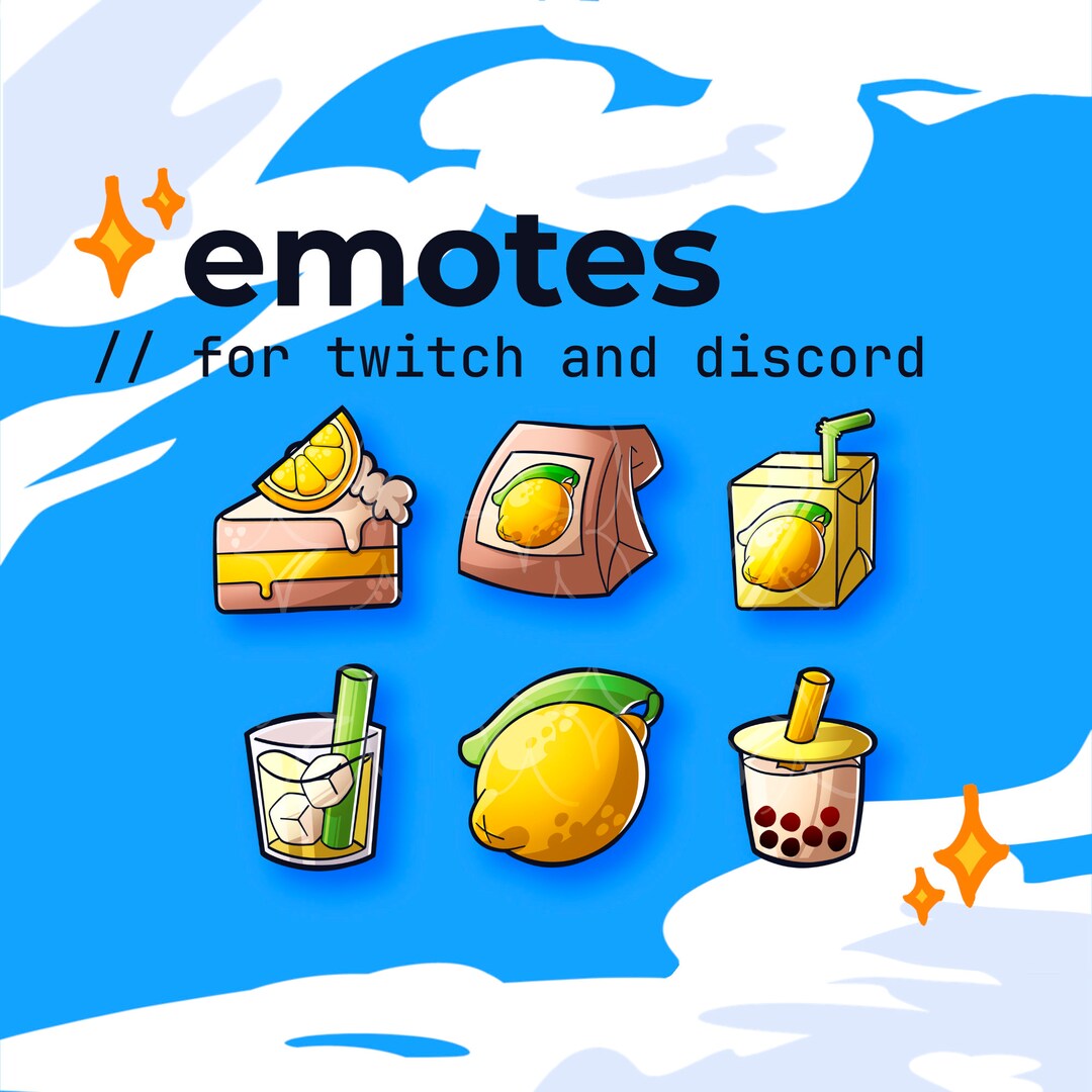 LEMON // Twitch Assets Boba Bubble Milk Tea Cute Cake Juice Etsy