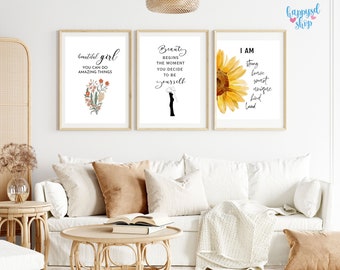 Beautiful Girl You Can Do Amazing Things, Nursery Decor, Girls room decor, Girl Wall Art, Girl Inspiration Room decor Digital Download
