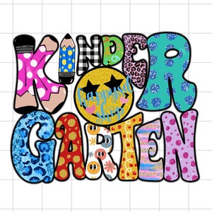 Kindergarten PNG, Back to School Png, School Grade Digital Download