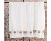 Moroccan pompon cotton blankt 100 cotton