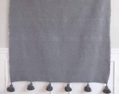 Moroccan pompon cotton blankt 100 cotton