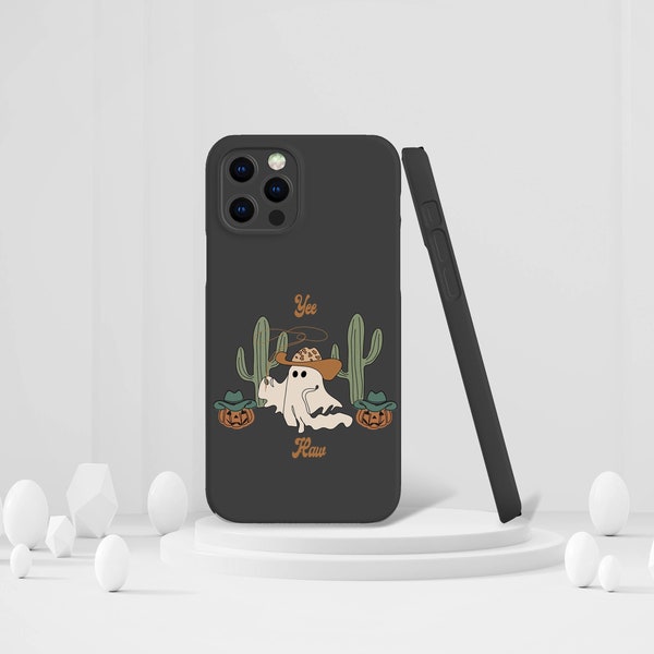 Cute Halloween Ghost Art Phone Case iPhone 14 13 12 11 Pro Max Mini XS XR 8+ 7+ Samsung Western, Cactus Cowboy, Pumpkin Fall Autumn