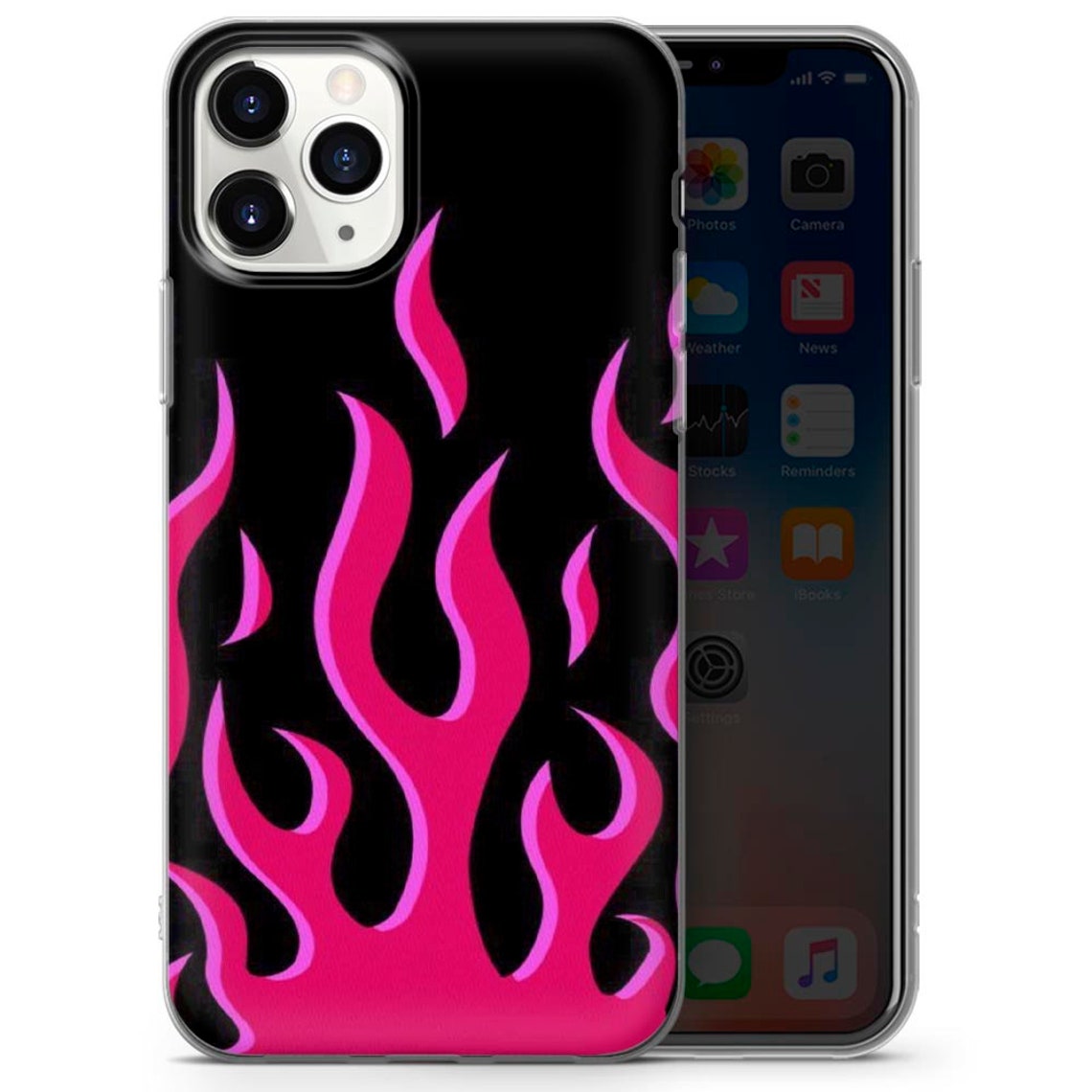Pink flames fire Phone Case For iPhone 11 Pro 5 6 7 8 X XS XR Etsy