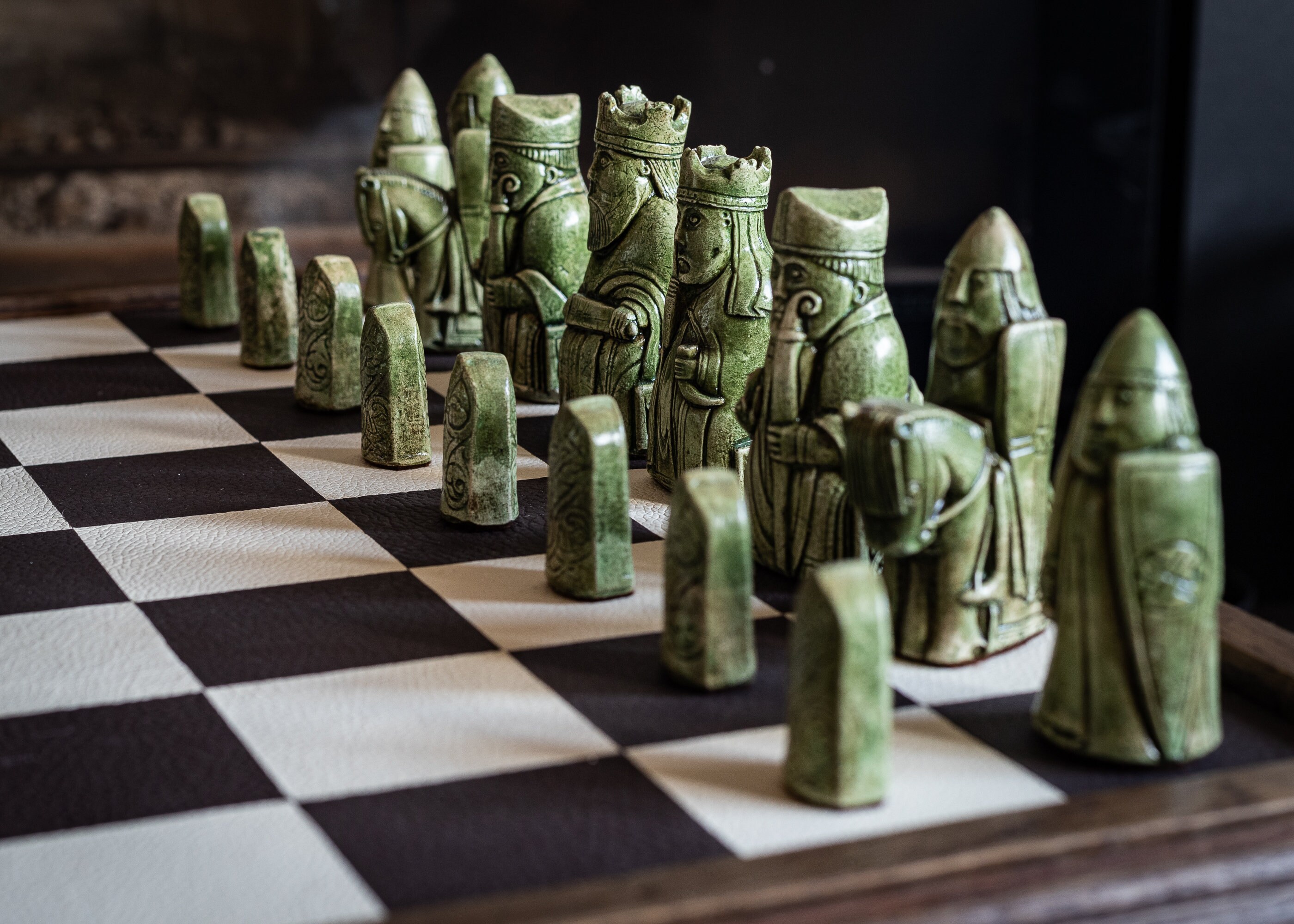 Personalized Chess Set with Historical Isle of Lewis Reproduction Game – Mantra Immortal: Immortalize Your Gifts!
