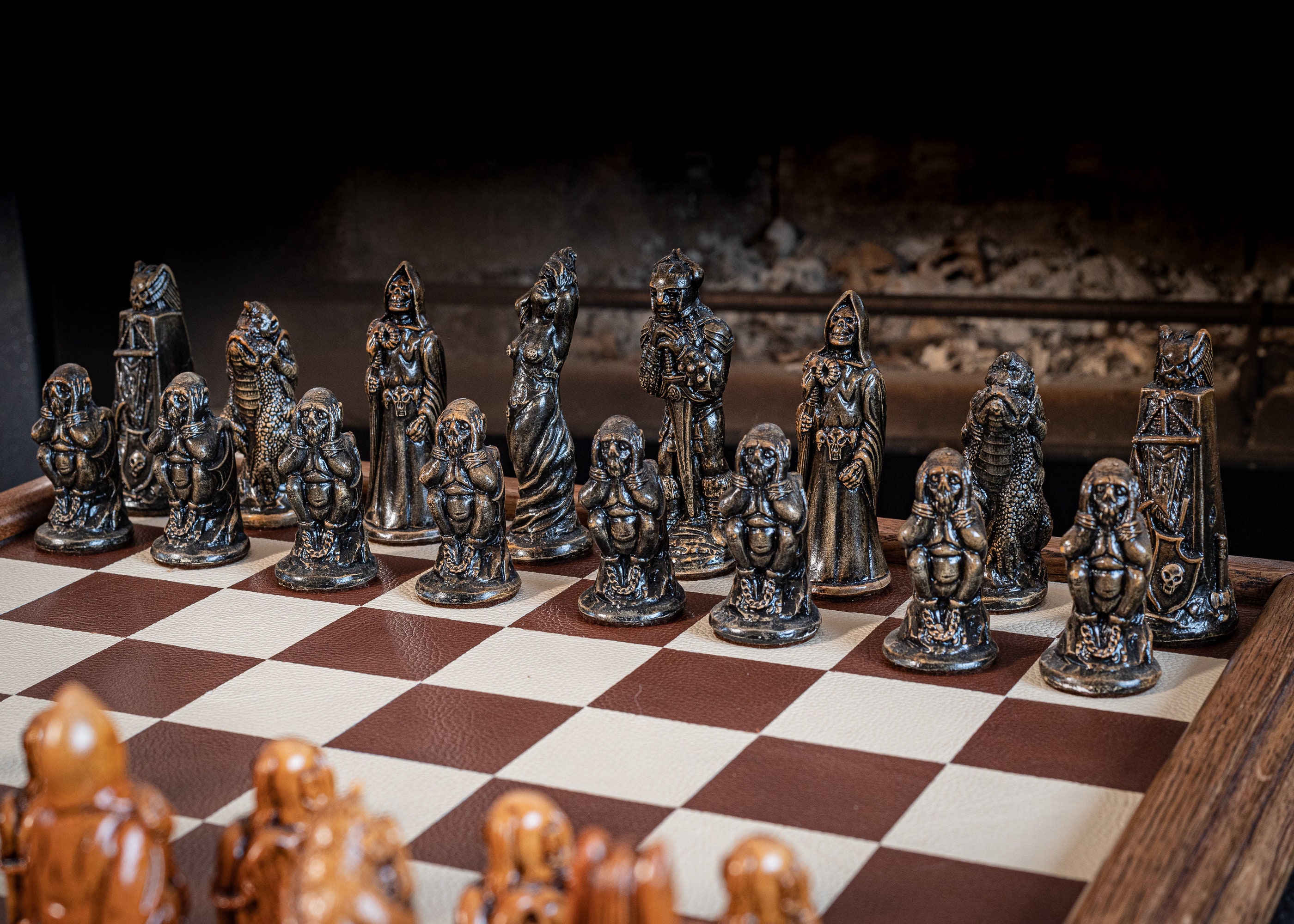 Wrought Studio Handmade Salvo Black Chess Board Game & Reviews