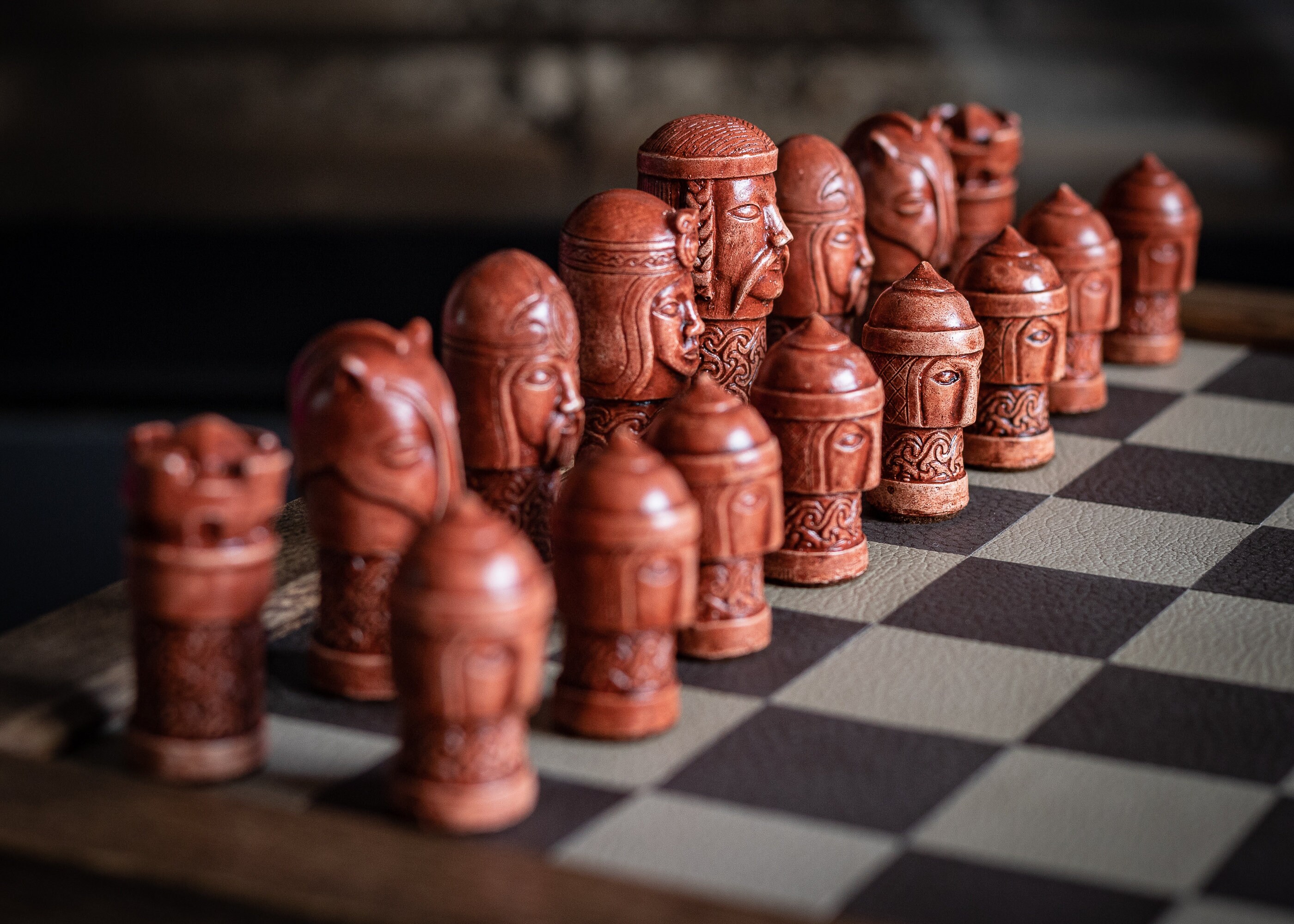 Made to Order Chess Set Celtic Design in Walnut and - Etsy