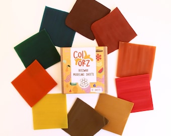 Hojas de cera de abejas para modelar (10 colores/piezas)