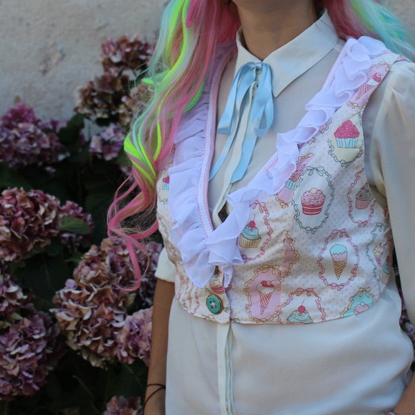 Gilet Cupcake pastel