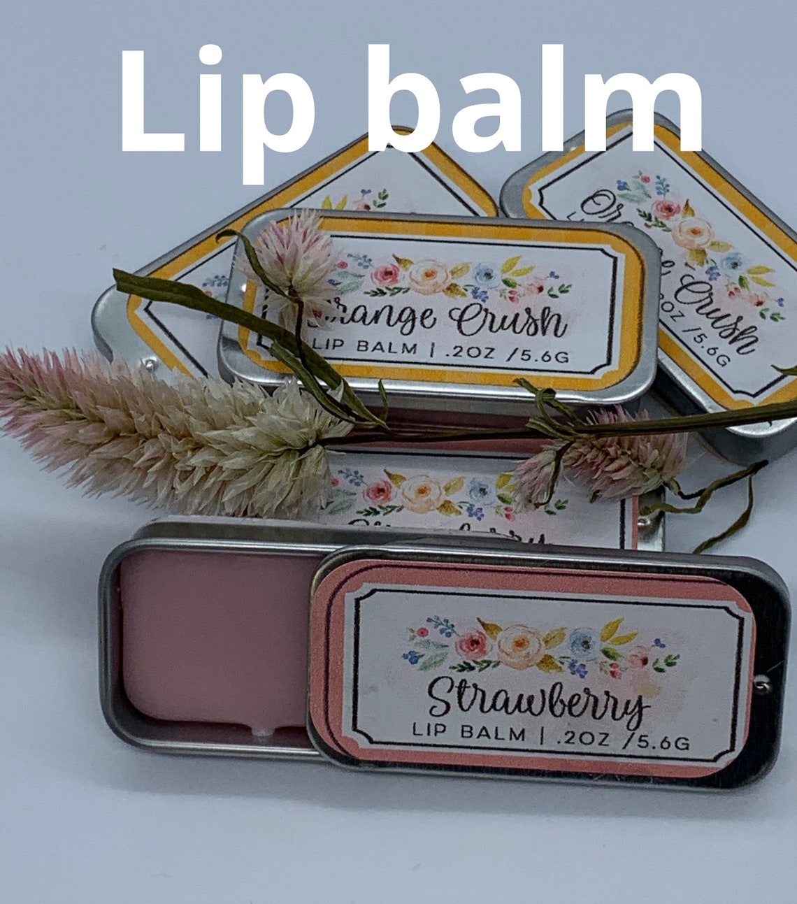 Personalized Nostalgic Sliding Lip Balm Tins in various Etsy