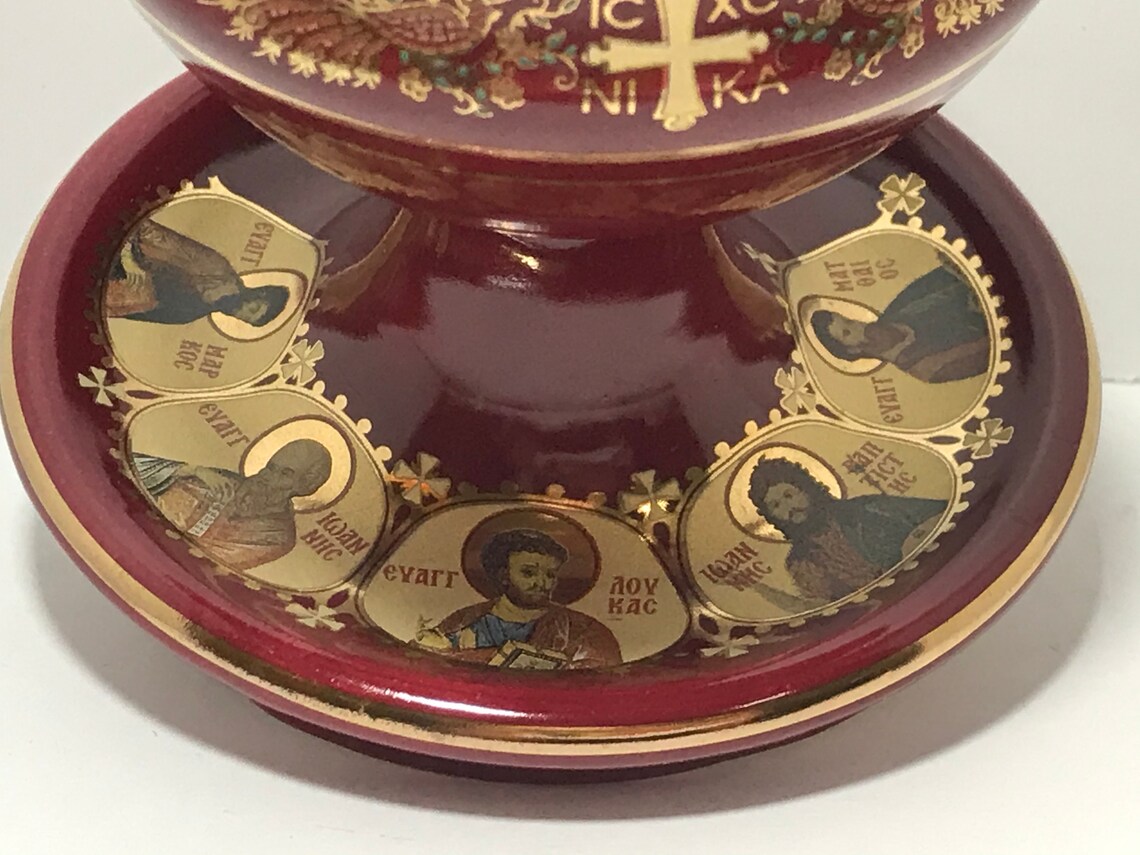 Ceramic Religious Incense Burner Maroon Etsy