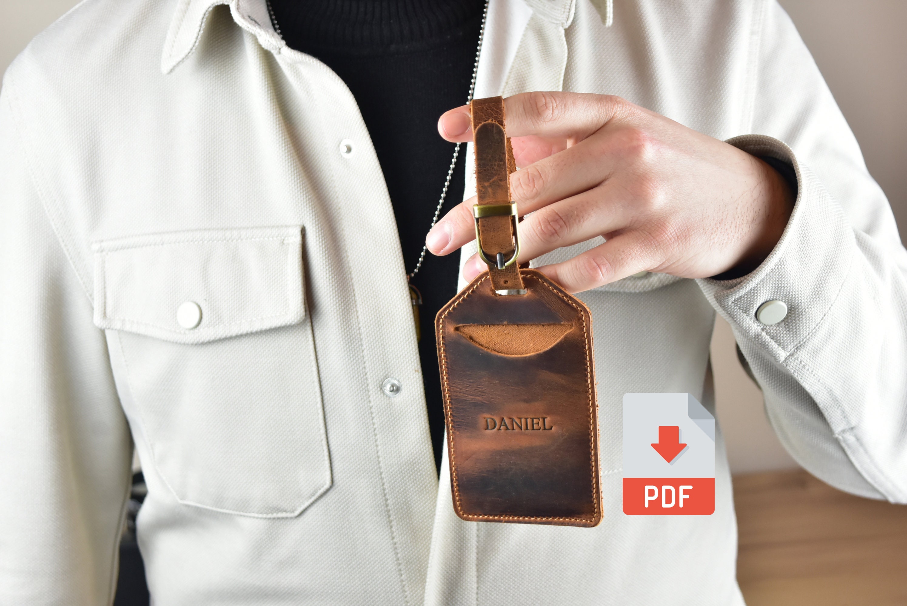 Luggage Tag Pattern Pdf DIGITAL FILE PDF Luggage Tag How to Etsy