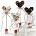 Valentine's Day Keepsake Mini Heart Stands, Unique Handmade Modern ...