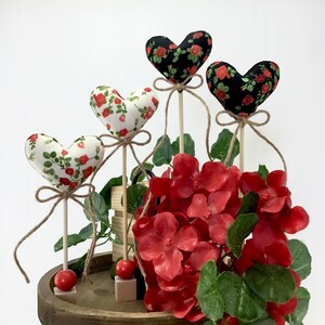 Valentine's Day Keepsake Mini Heart Stands, Unique Handmade Modern ...