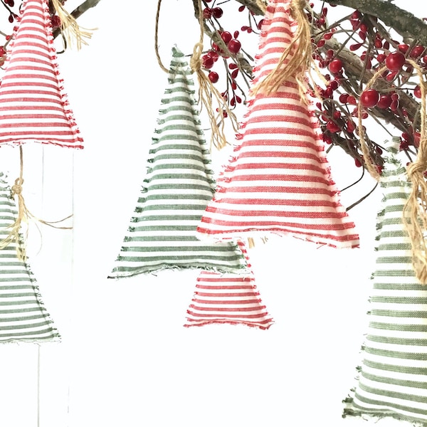 Fabric Tree Ornament Etsy