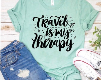 Travel is My Therapy Screen Print Transfer