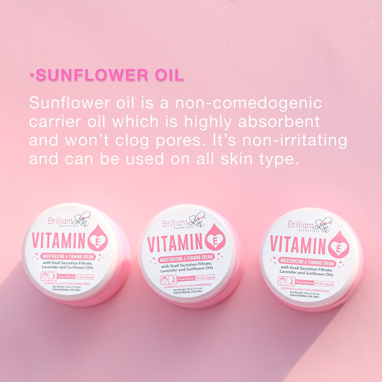 Brilliant Skin Vitamin E Cream Moisturizing & Firming Etsy