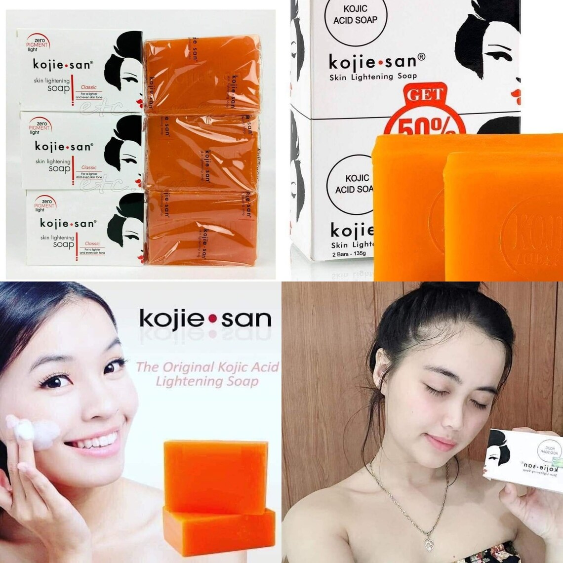 Kojie San Skin Lightening Soap Classic 65gx3 Zero Pigment Etsy