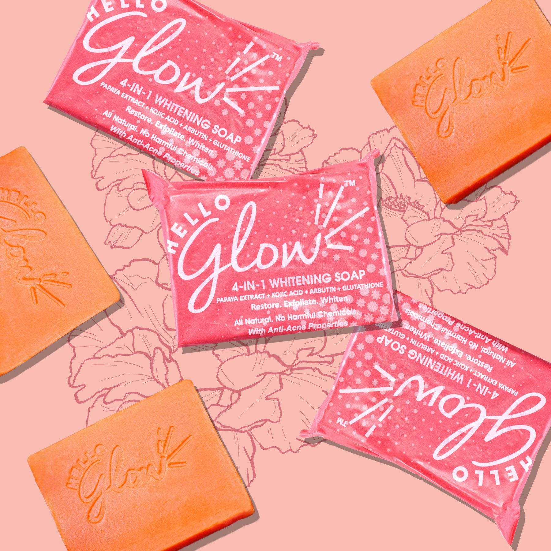 Hello Glow 4 in 1 Whitening Soap All natural no Harmful Etsy
