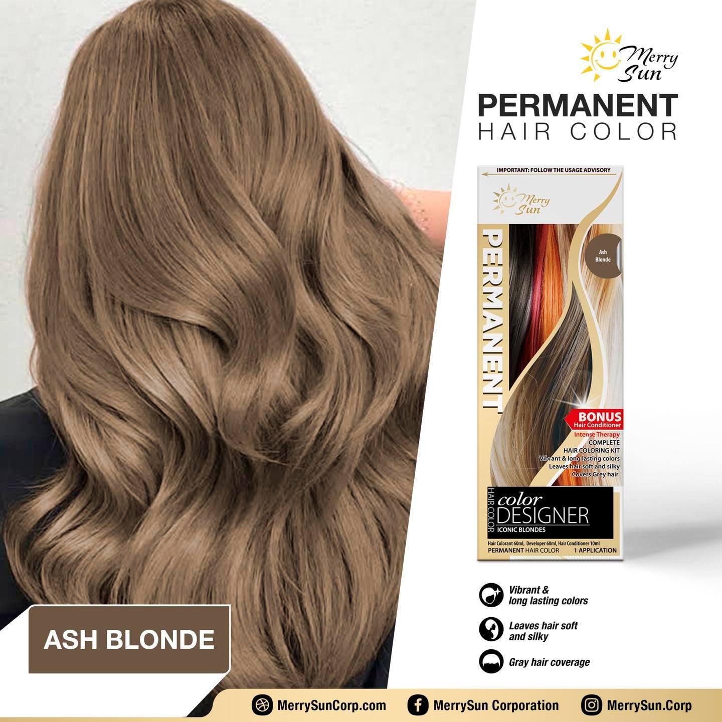 PERMANENT HAIR COLOR Ash Blonde Bright and Vivid Color Etsy