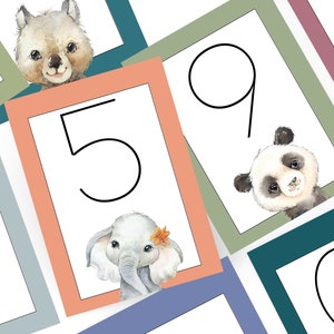 Waterdichte NUMBERS FLASHCARDS SET, onscheurbare kaarten, educatief wiskundemateriaal, aanvullend leren, homeschoolmateriaal, voorschoolse wiskunde
