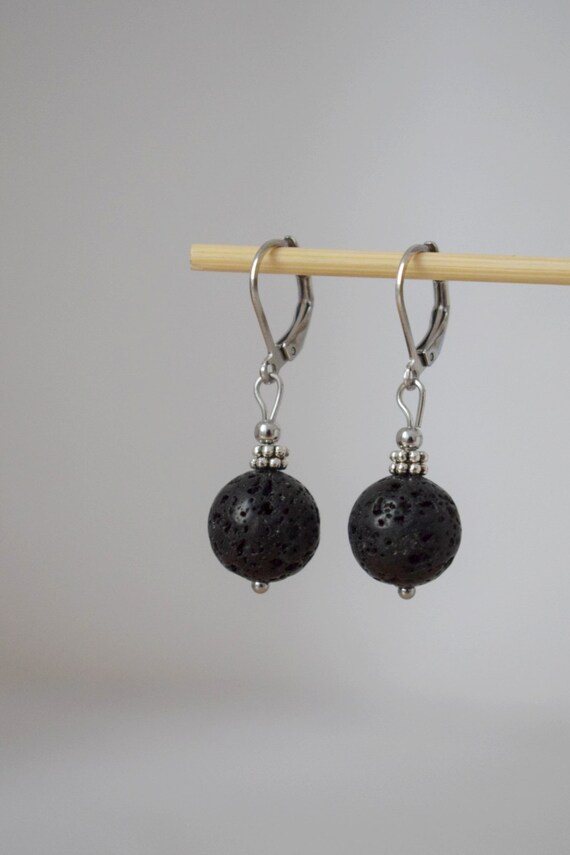 Boucles D'oreilles Créoles Petites, Dos Levier, En Acier Inoxydable Plaqué Or Rose/or Noir - Neuf Avec étiquettes