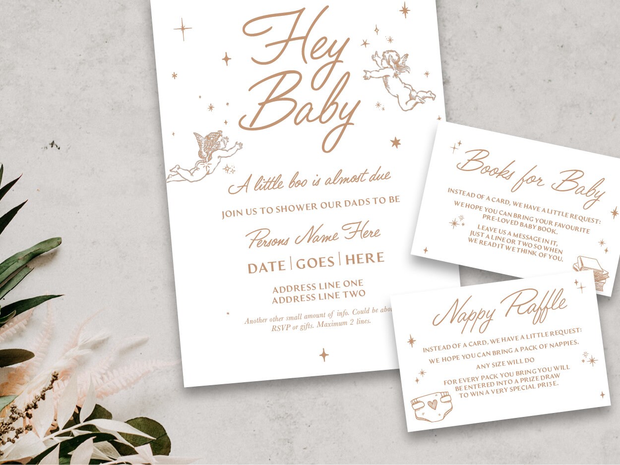 Cherub Inculsive Baby Shower Invite
