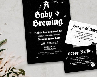 Inclusive Gothic Baby Shower Invite