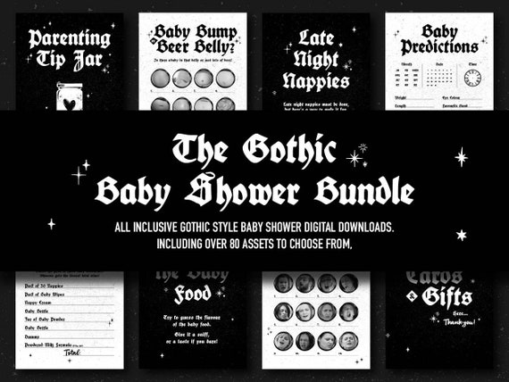 Inclusive Gothic Baby Shower Bundle