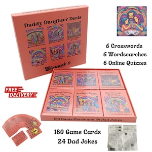 Educational Games for Children Kids Dad Gifts from Daughter Fathers Day Gift for Dad of Girls Card Game for Daddy Daughter Deals Sixpack 2