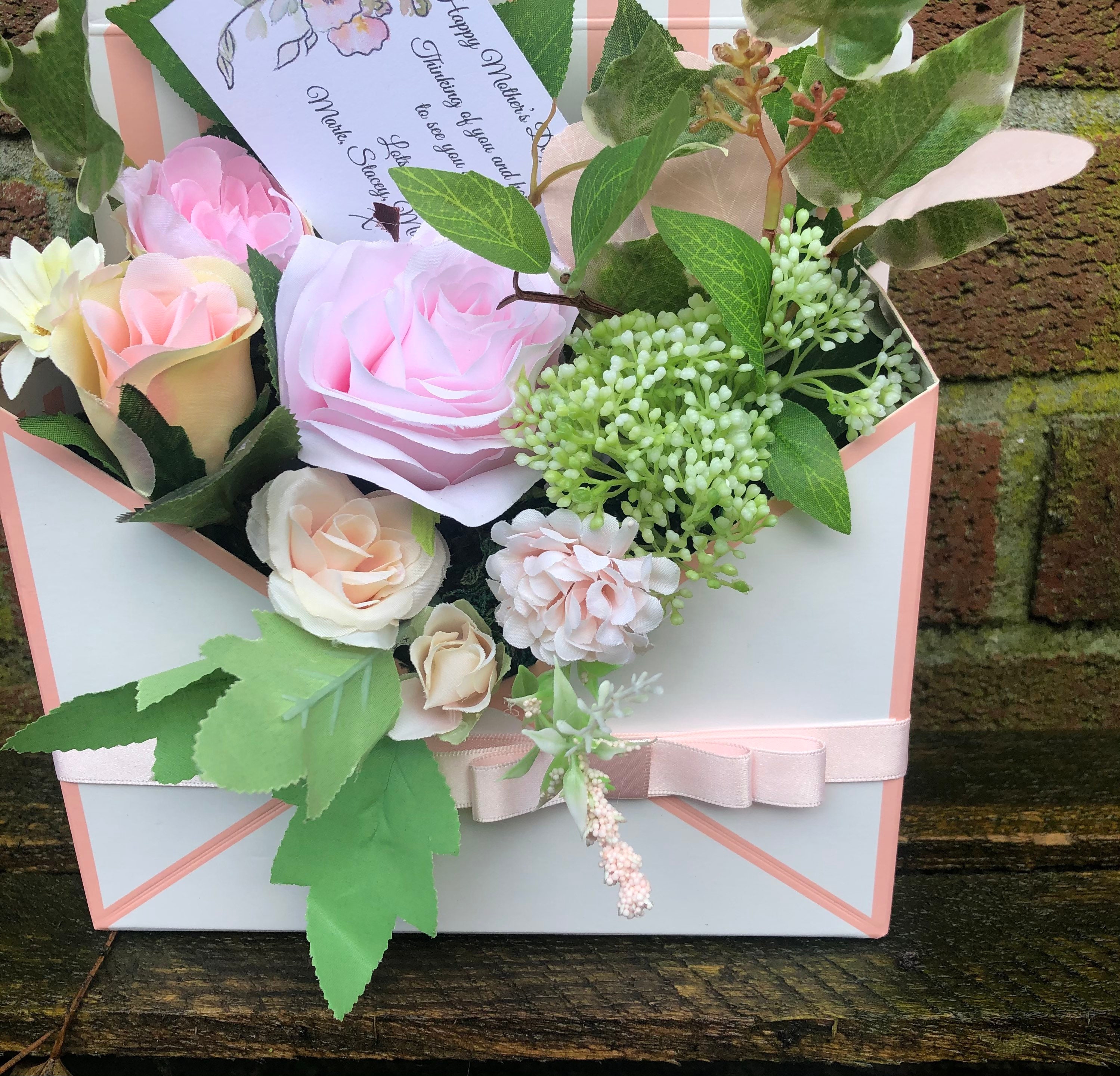 Artificial Flower Envelope. Gift for mum. Gift for her. Get Etsy