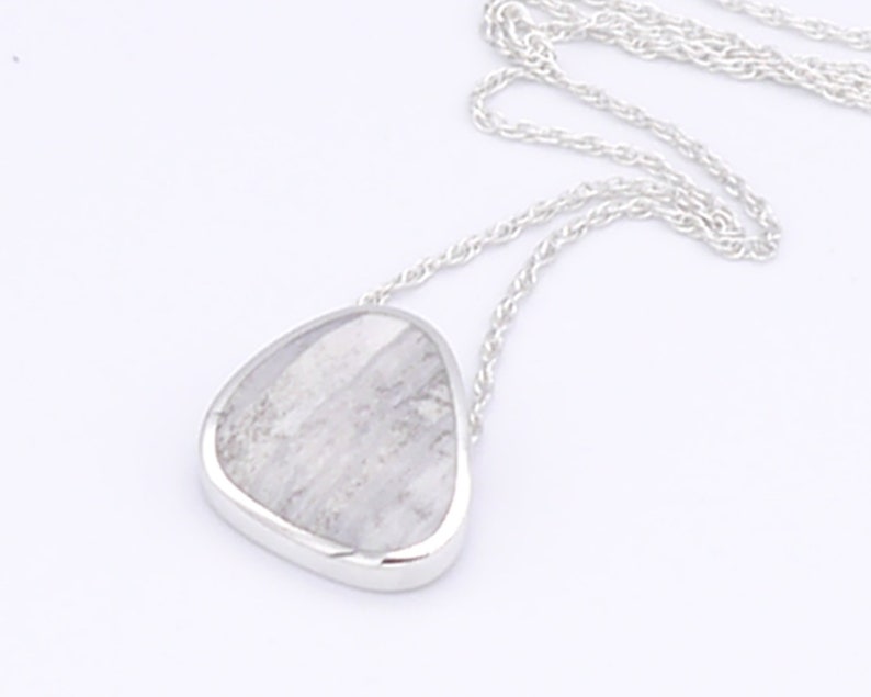 Scottish Skye Marble Sterling Silver Island Pendant