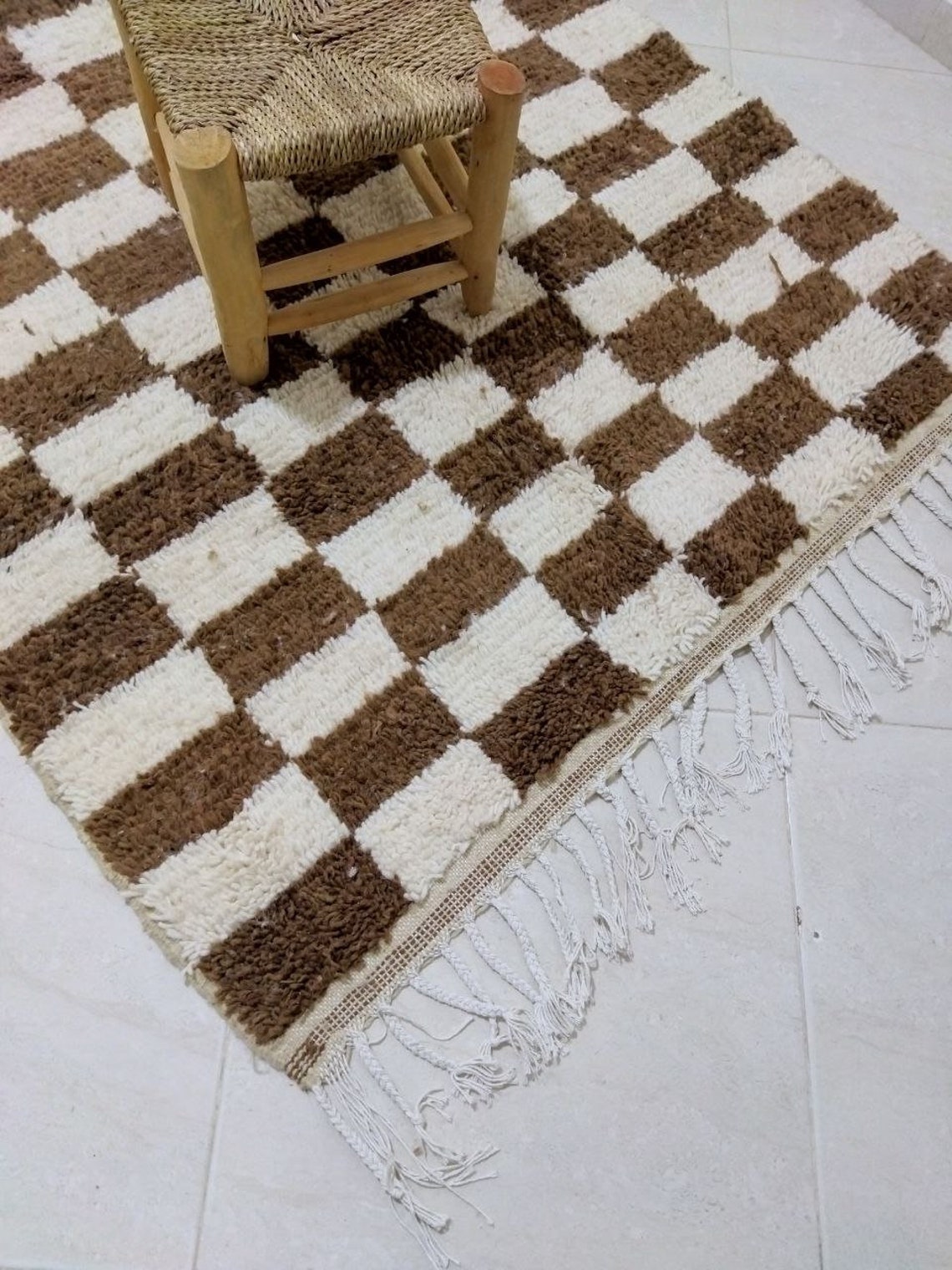 Moroccan checkerboard rug custom Moroccan checkered rug Etsy