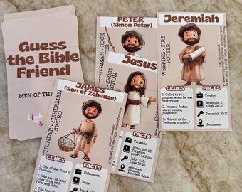Guess the Bible Friend MEN’S Edition | Bible Character Guessing Game Printable | Christian Kids Activity
