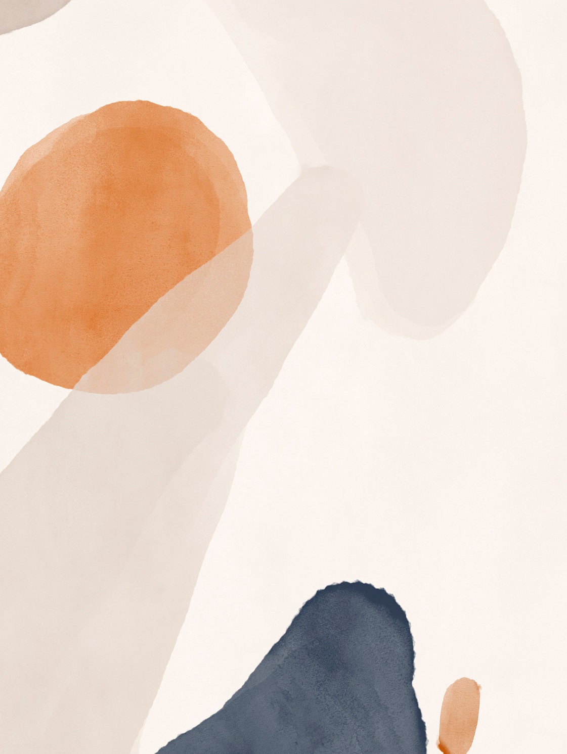 Minimal Japandi Abstract Art Neutral Print Contemporary Wall - Etsy