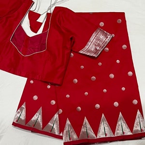 Munia border Paithani Silk Saree with blouse 34-42 size.