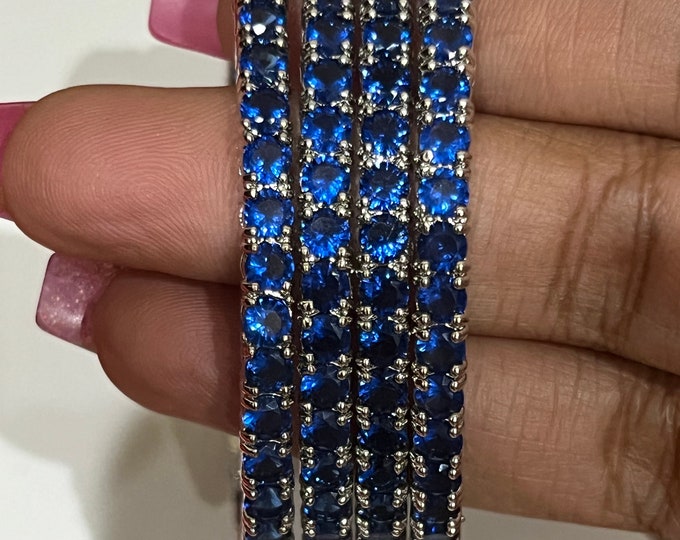 Red Stone AD Bangle 2.6 Size 4 piece Set