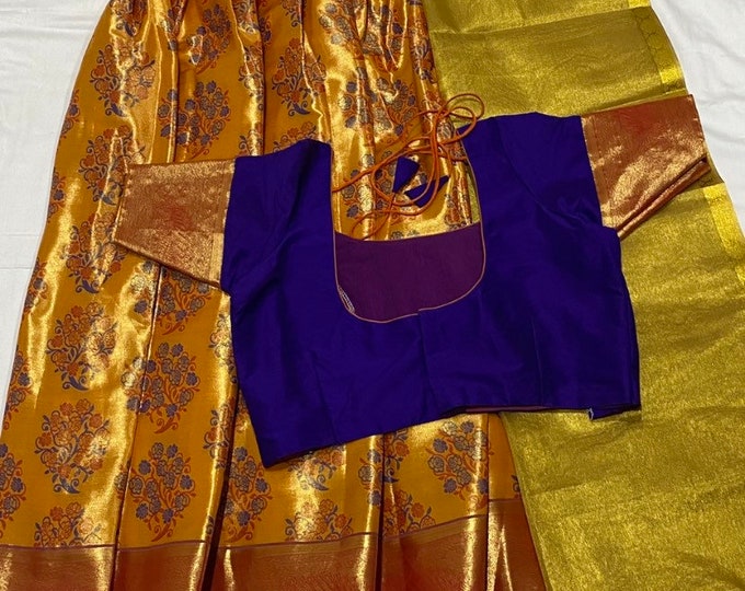 Handloom soft silk Lehenga And Blouse