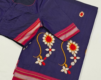 Gorgeous Khun Embroidery Saree with Blouse | Sizes 32-42 | Fall & Pico Done