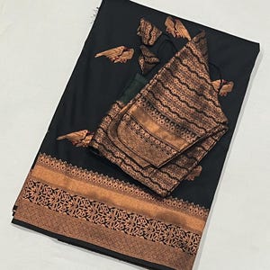 Paithani Silk Saree with Stitched Blouse (Fits Up to Size 42)