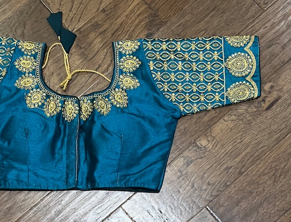 み★bluelea Embroidery jacquard blouse Wrap London - Cotton clipped jacquard blouse