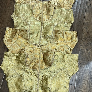 Gold  readymade saree blouse